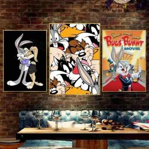 Looney Tunes Canvas Poster Wall Art Home Decor Digital Painting - Picture 1 of 22