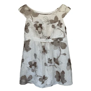 Cynthia Steffe Silk Blend Metallic Floral Print Empire Waist Blouse NWT Size 4 - Picture 1 of 5