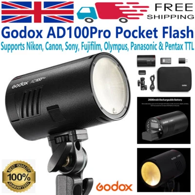 Godox AD100pro 2.4G Wireless Flash TTL Fill Light For Canon Sony Camera - Image 1 of 4