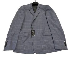 NEW AX Armani Exchange Men's Slim-Fit Plaid Suit Jacket Blue Size 44R NWT - Picture 1 of 2