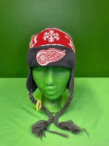 NHL Detroit Red Wings Sombrero Lano con Orejas Adulto OSFM - Imagen 1 de 5