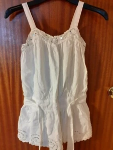 Girls Childs dress / top from Star By Julie MacDonald range sequined white Age 8 - Picture 1 of 6