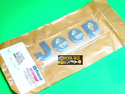 JEEP GRAND CHEROKEE EMBLEM BADGE NAMEPLATE 1994-1997 HOOD OEM NEW 55155125 - Image 1 of 4