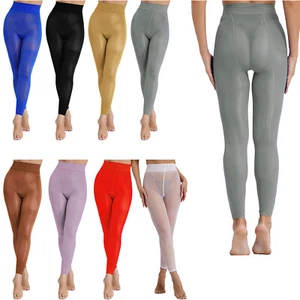 Women Underpants Sports Stockings Capris Pantyhose See Through Tights Thigh Gym - Picture 1 of 58