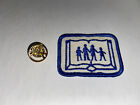 United Way E.A. Adams Pin Lapel Pin 3 People Holding Hands &amp; Patch