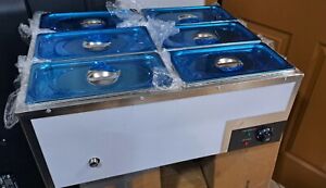 7L Commercial Food Warmer 6 Pans Bain Marie for Food Court Buffet Server Warmer 