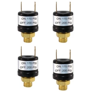 Válvula interruptor de control de presión compresor de aire 4 piezas 170-200 PSI 1/8"" 12V/24V - Imagen 1 de 5