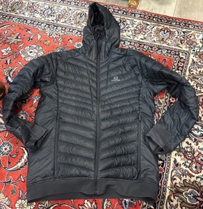 Salomon Jacket Mens XL Black Outspeed Goose Down Puffer Jacket - Picture 1 of 3