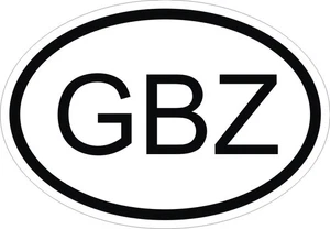 Gibraltar Country Code Oval Sticker / Vinyl Waterproof Decals Graphics - Picture 1 of 1