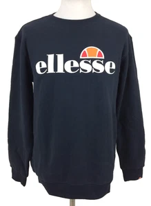 Ellesse Men's Jumper Size M Navy Mix Logo Long Sleeved Used F1 - Picture 1 of 11