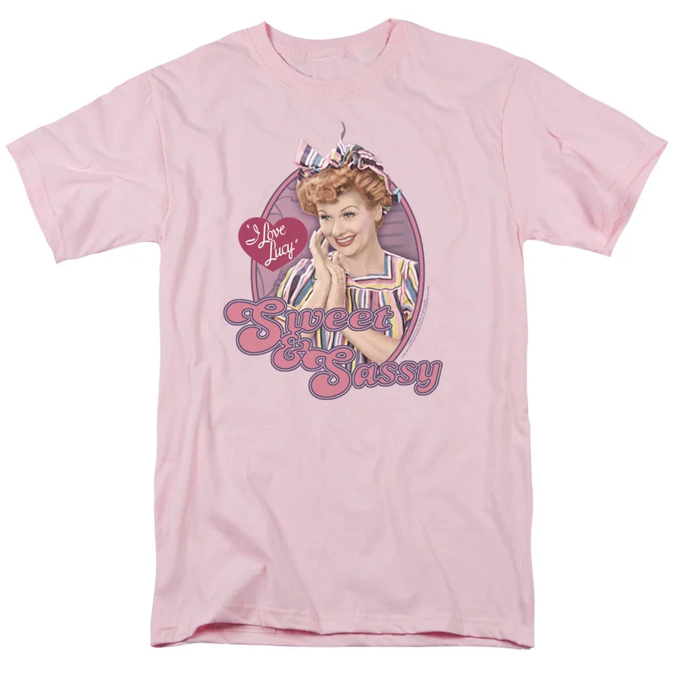 I Love Lucy Sweet & Sassy Mens T Shirt Pink Officially Licensed - Image 1 of 1