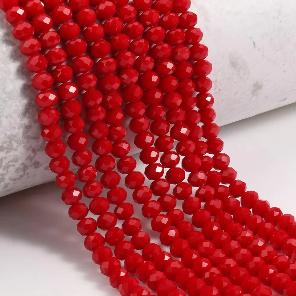 Cuentas de vidrio de cristal multicolor 3/4/6/8 mm facetadas redondas cuentas sueltas hágalo usted mismo joyería Foto 1 de 4