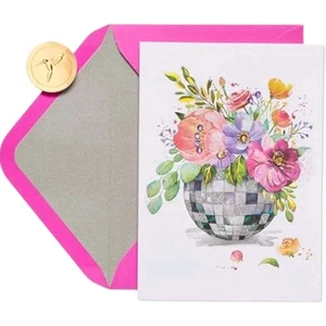 Papyrus Blank Card Flowers 💐 Multi-purpose Birthday, Get Well, Friendship Etc. - Picture 1 of 4