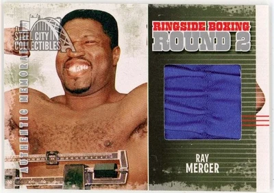 Ray Mercer 2011 ITG Ringside Boxing Silver Trunks Card #AM-38 (Blue Patch) - Image 1 of 2
