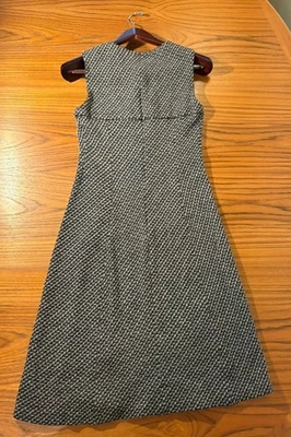 真丝衬里 Giorgio Armani 夹克和连衣裙羊毛 2 件套西装,灰色和棕色 — 第 1/4 张图片