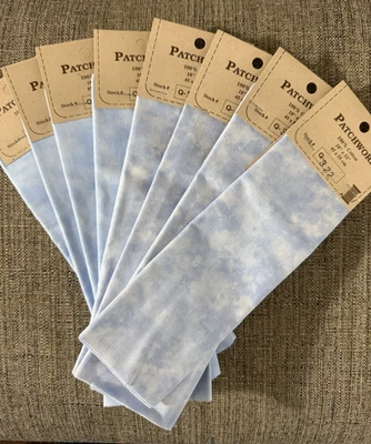 Moda Cotton Fabric Fat Quarters Patrick Lose, Marbles, Light Blue 8 Pieces - Image 1 of 4