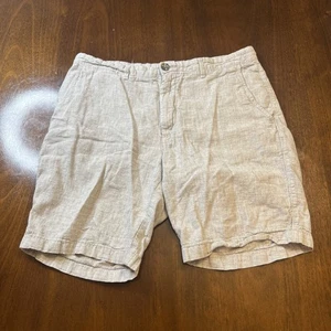 Goodfellow & Co Linden Short Men’s Chino Shorts Size 32 Beige Linen-Blend - Picture 1 of 7