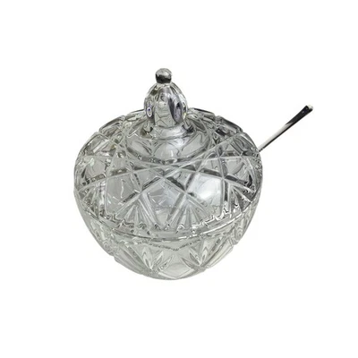 Vintage Lead Crystal Roxbrorough Punch Bowl w/Lid and Ladel - Mikasa Crystal - Image 1 of 4