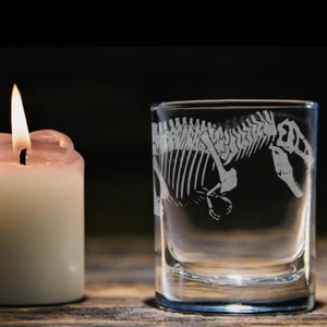 T-REX SKELETON Shot Glass - Picture 1 of 3