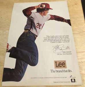 Mike Schmidt MLB All-Star 1983 para Lee Jeans - Anuncio de revista vintage - Imagen 1 de 1