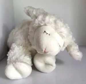 Baby Gund White 8” WINKY Sleepy Sheep Lamb Rattle Lovey Plush Stuffed Animal Toy - Picture 1 of 8