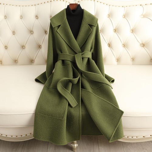 VETEMENTS Cappotto Cashmere Bifronte Inverno Donna Lungo 92% Lana 8% Alpaca Cappotti Cintura