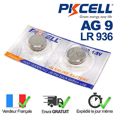 2 Piles / Sr936sw / Sr936 / Lr936 / Ag9 / 394 / 1,5v / Envoi Rapide • 1.99€