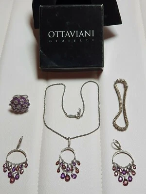 OTTAVIANI - PARURE - 925 Argento  - Pietre Swarovski - Immagine 1 di 4