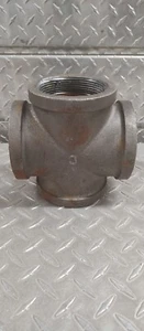 3" FNPT Threaded Cast Iron Cross 3" 4-Way Fitting - Picture 1 of 3