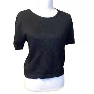 Samantha Taylor Angora Kaninchenhaar Mischung Cropped Kurzarm Pullover Large - Bild 1 von 9