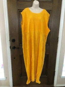 Plus Size Women Long Yellow Swimsuit Summer Dress Beach Bikini Cover 4X - Picture 1 of 3