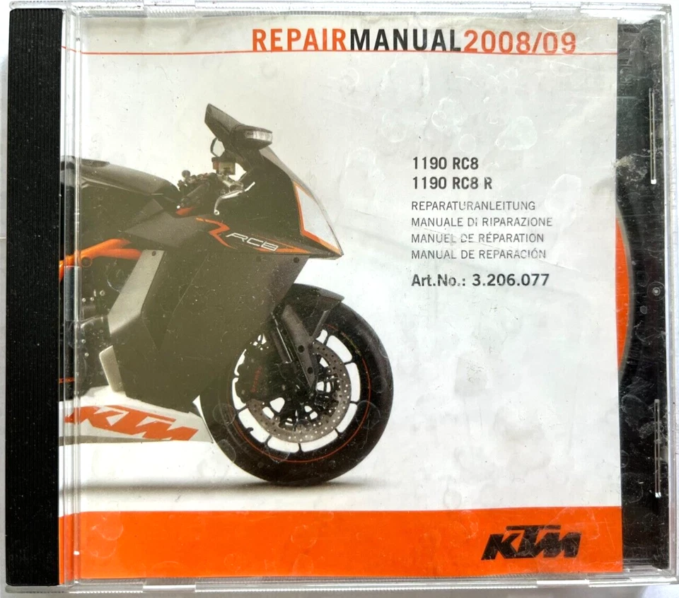 CD Manual De Taller Taller Libro KTM 1190 RC8 2008-2009 3.206.077 - Imagen 1 de 1