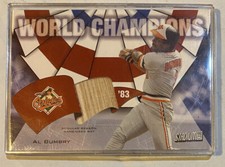 2001 Topps Stadium Club Al Bumbry Card #WC-AB - World Champions Relics