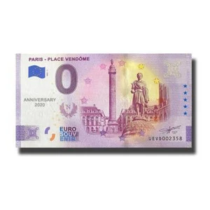 Billet Euro Souvenir UEVD 2021-1 France Anniversary Paris Place Vendome - Picture 1 of 1