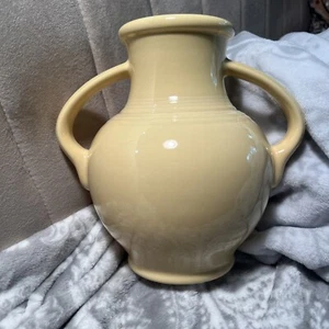 Fiesta New W/Tag Yellow 2 Handles Millennium I Vase Fiestaware~HTF ~Retired - Picture 1 of 7