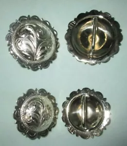 Pico Edge Sterling Overlay Concho - da 3/4 a 1-3/4" con schermo B/L o chicago - Foto 1 di 7