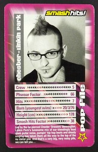 1 x 2003 rookie card Smash Hits Pop Stars 2 - Chester Bennington Linkin Park T68