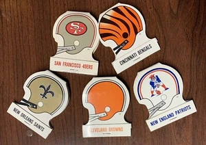Lot 5 VTG 80s NFL Bengals,Browns,49ers,Patriots,Saints Helmet Match Books UNUSED - Picture 1 of 7