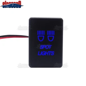 LED Blue Spot Lights Push Switch w/Wiring For Toyota Tacoma Tundra 4Runner Yaris - Picture 1 of 5