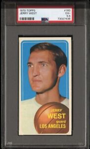 1970 Topps Basketball JERRY WEST #160 , Lakers , HOF, PSA 5.5 EX+