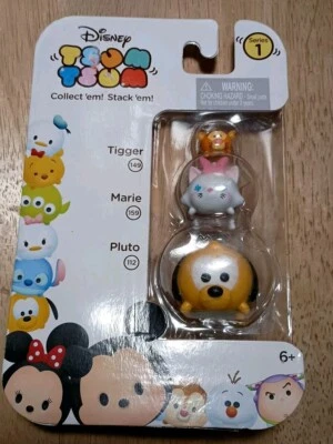 NEW DISNEY TSUM TSUM SERIES 1 3-PACK w/ 149 TIGGER 159 MARIE & 112 PLUTO - Image 1 of 4