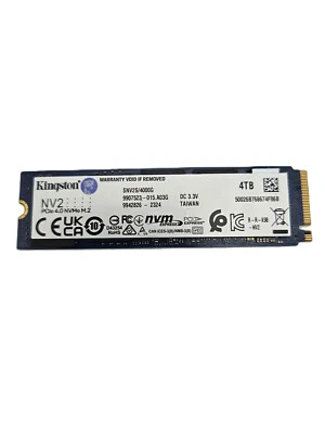 SSD KINGSTON SNV2S/4000G 4TB NV2 PCIe 4.0 NVMe M.2 2280 *77% salud* leer primero Foto 1 de 3