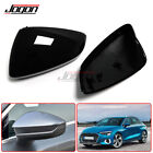 2Pcs Gloss Black Rearview Side Wing Mirror Cover Caps For Audi A3 8Y 2020 2021