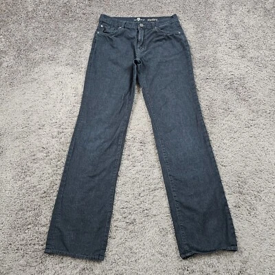 Pantalones de mezclilla 7 For All Mankind para niños jóvenes 16 grises rectos de algodón estándar ligeros Foto 1 de 4