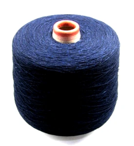 2/6,5 Indigo Dark Yarn / Thread Cone 100% Cotton 960g Clearacne Line - Picture 1 of 4