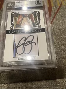 Emilia Clarke Signed "Game of Thrones" Custom Trading Card (BGS) - Picture 1 of 3
