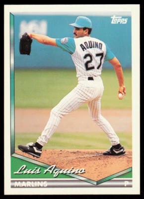 1994 Topps 76 Luis Aquino Florida Marlins - Image 1 of 2