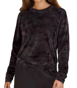 NWT Lululemon VELOUR WARM DOWN CREW Interstellar Dark Grey Multi Size 8 - Picture 1 of 1
