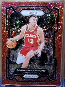 2023-24 Prizm #13 Bogdan Bogdanovic Red Sparkle Prizm SSP Atlanta Hawks RARE SP - Picture 1 of 2