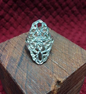 Sterlingsilber Diamantschliff filigraner Ring Größe 7, Vintage - Bild 1 von 6